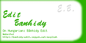 edit banhidy business card