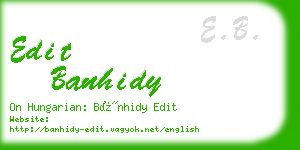 edit banhidy business card